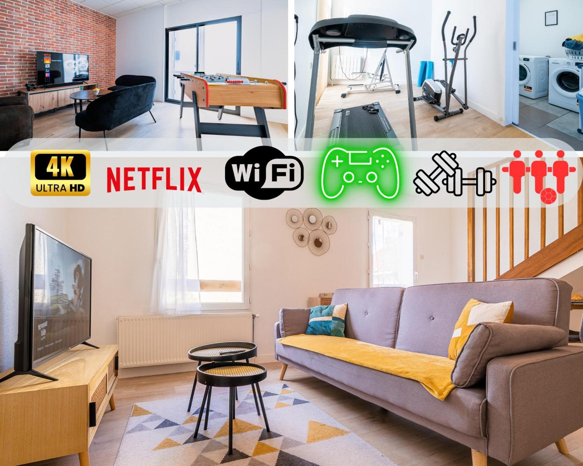 Duplex Lafargue Game Room Baby Foot Salle De Sport Jeux De Societe 里摩日 外观 照片
